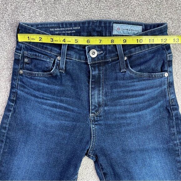 Ag Adriano Goldschmied The Stevie Jeans Women's 25 Blue Dark Wash Slim Leg - Picture 8 of 12